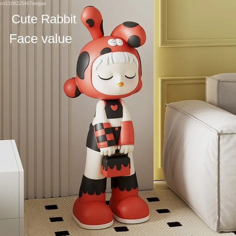 Resin Art Decor - Art Cartoon Girl Statue Indoor Fashion