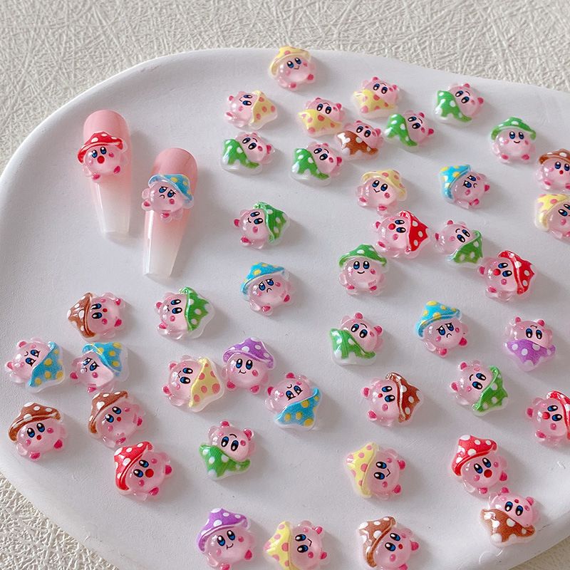 Resin Art Decor - 2/10/20pcs Kirby Nail Charms 3D Resin