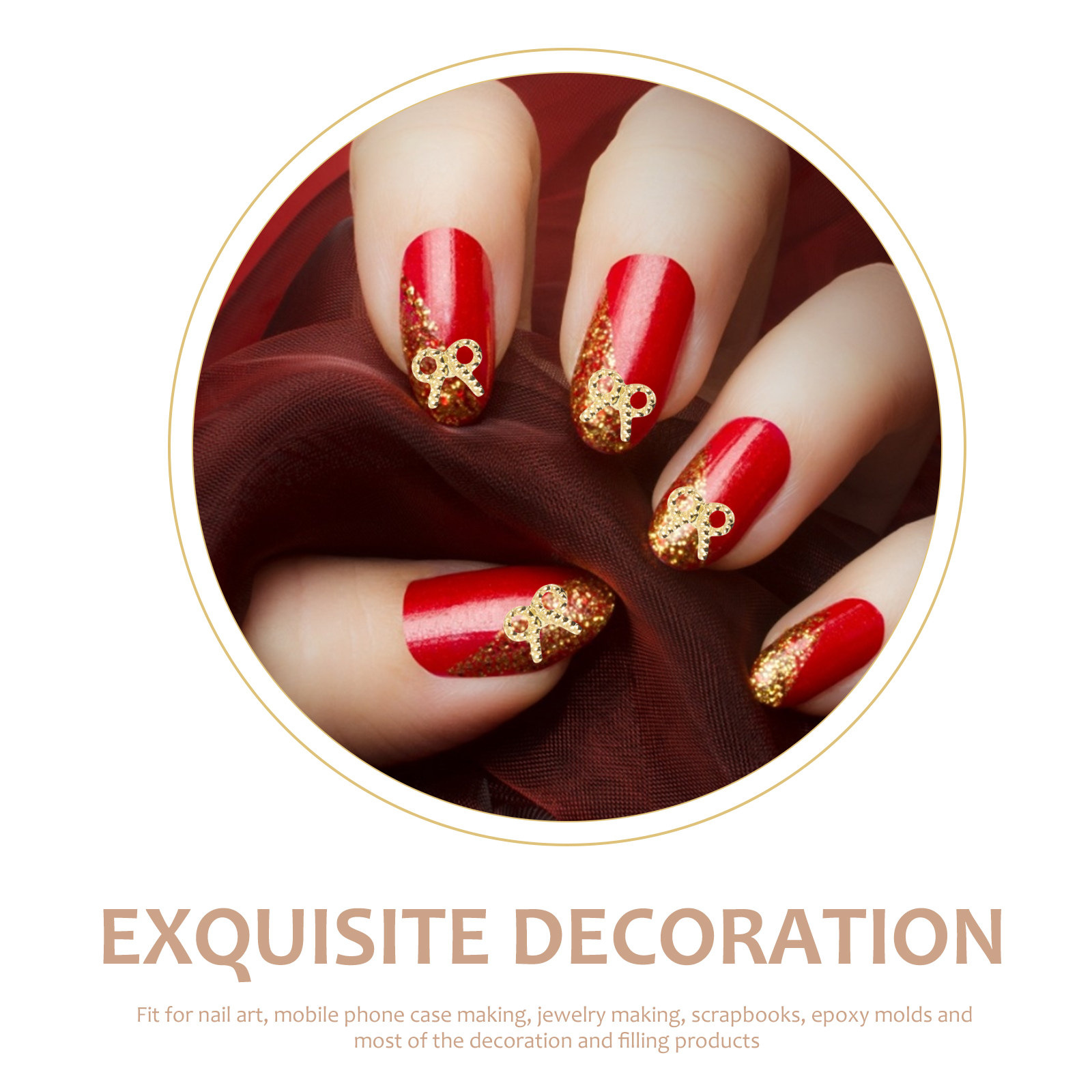 Resin Art Decor - 3 Boxes Metal Alloy Stickers Decorative