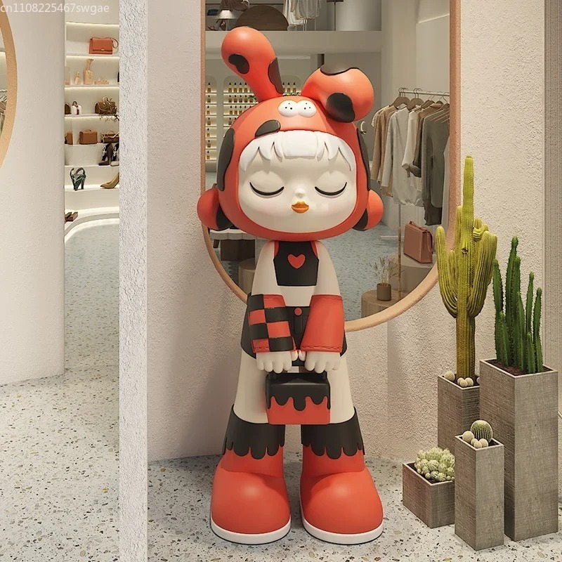 Art Cartoon Girl Statue Indoor - огляд і ціна Resin Art Decor