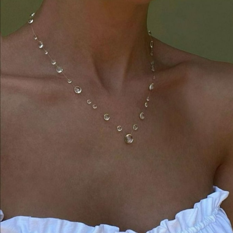 Clear Water Drop Necklace Tran - огляд і ціна Resin Art Necklace