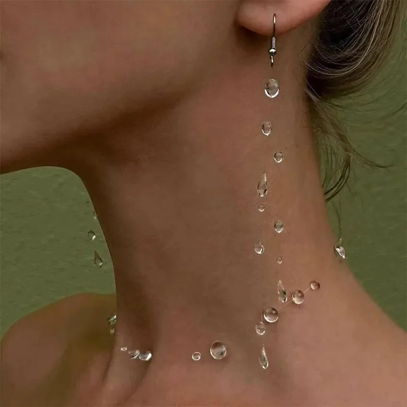 Clear Water Drop Necklace Tran - огляд і ціна Resin Art Necklace