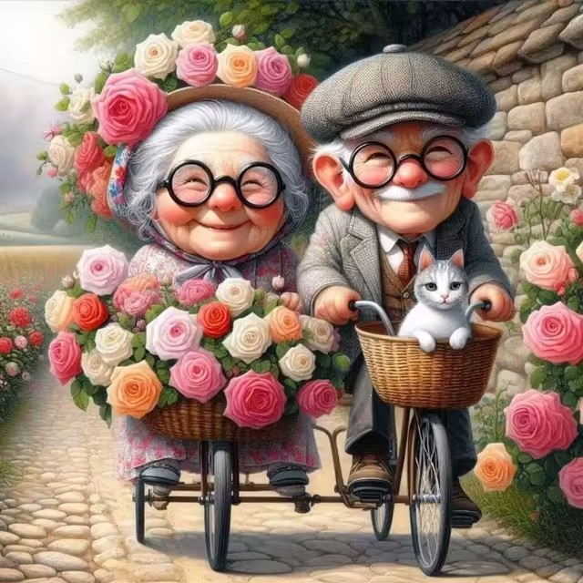 Cartoon Happy Old Couple 5D Fu - огляд і ціна Resin Art For Beginners
