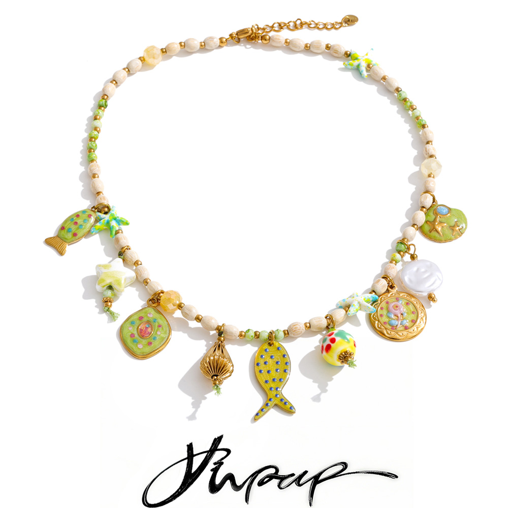 Yhpup Exclusive Stainless Stee - огляд і ціна Resin Art Necklace