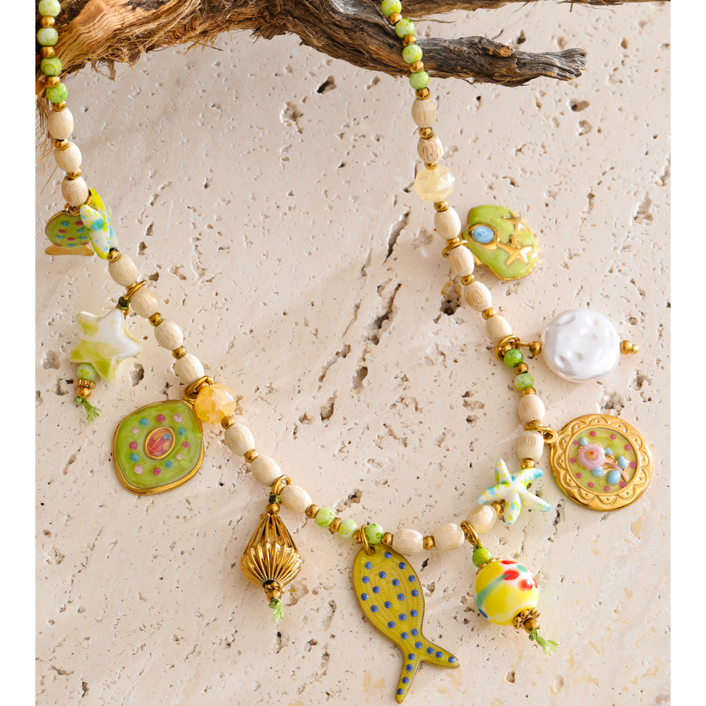 Yhpup Exclusive Stainless Stee - огляд і ціна Resin Art Necklace