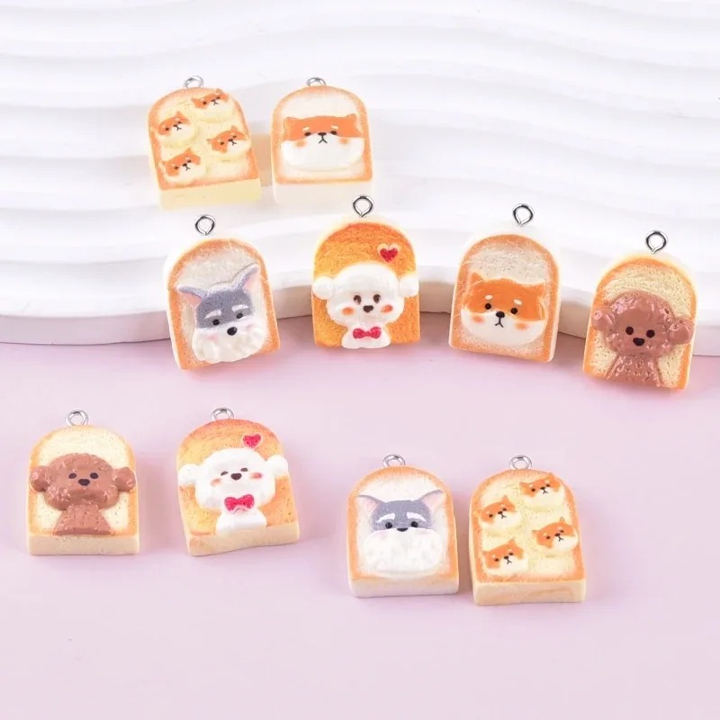 10Pcs Cute Toast Dog Resin Pen - огляд і ціна Resin Art Decor