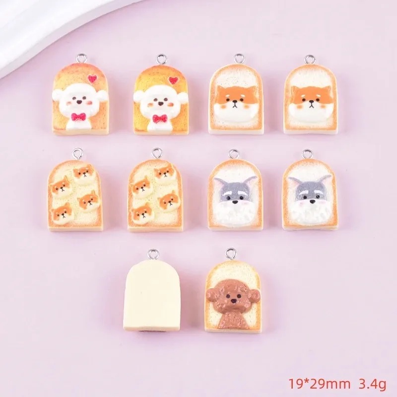 10Pcs Cute Toast Dog Resin Pen - огляд і ціна Resin Art Decor