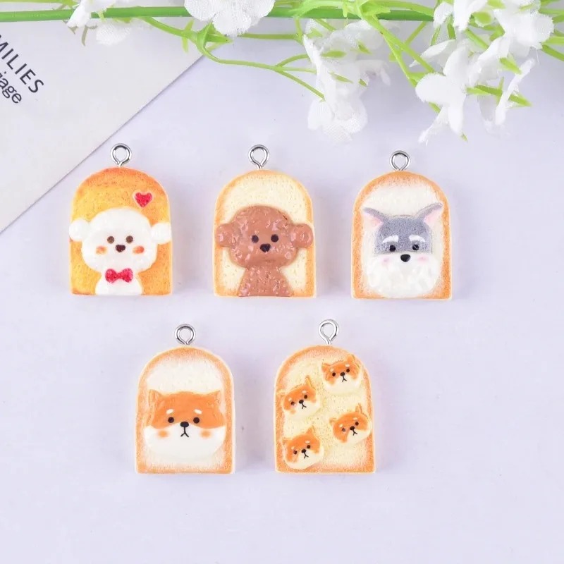 10Pcs Cute Toast Dog Resin Pen - огляд і ціна Resin Art Decor