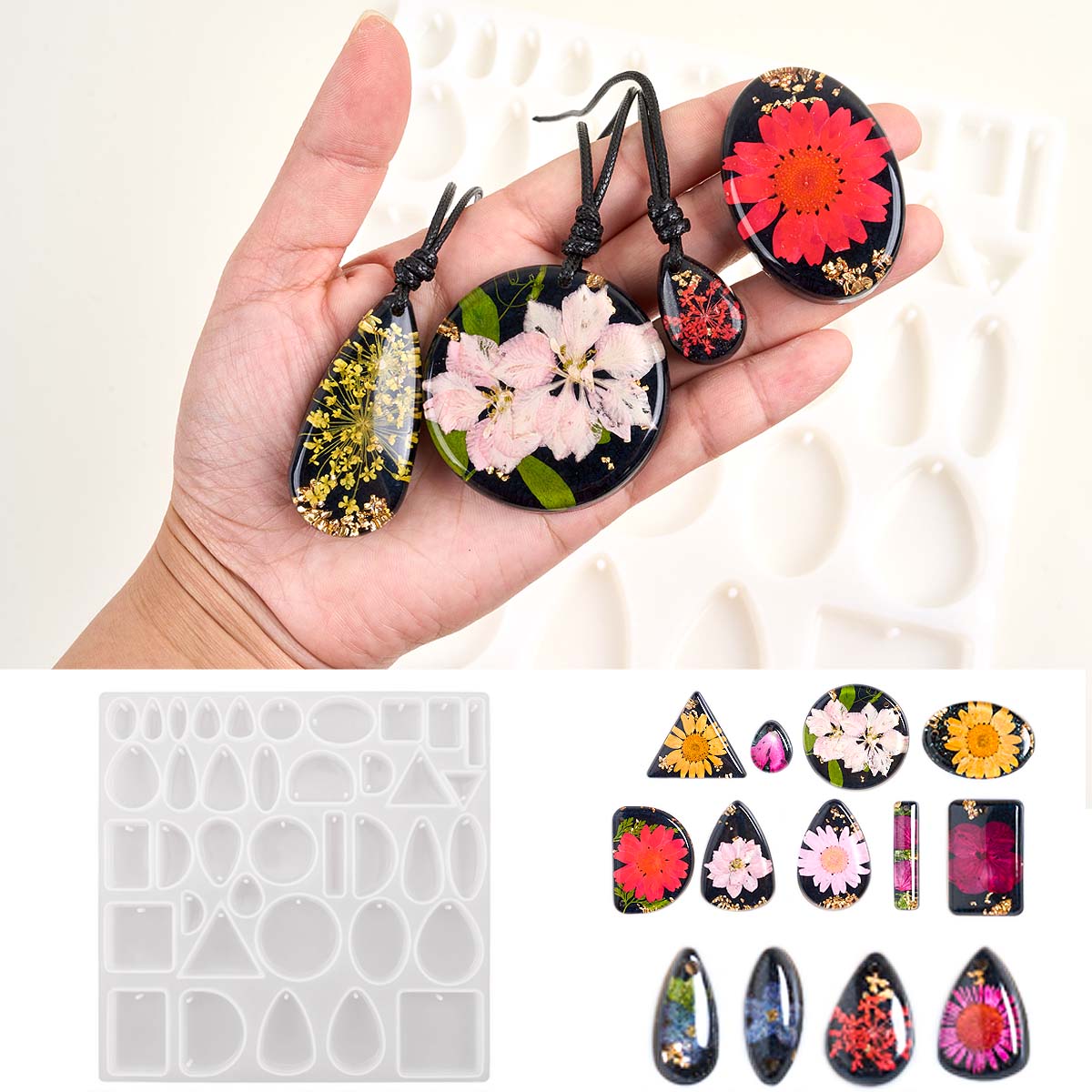 Time Stone Pendant Silicone Mo - огляд і ціна Resin Art Necklace