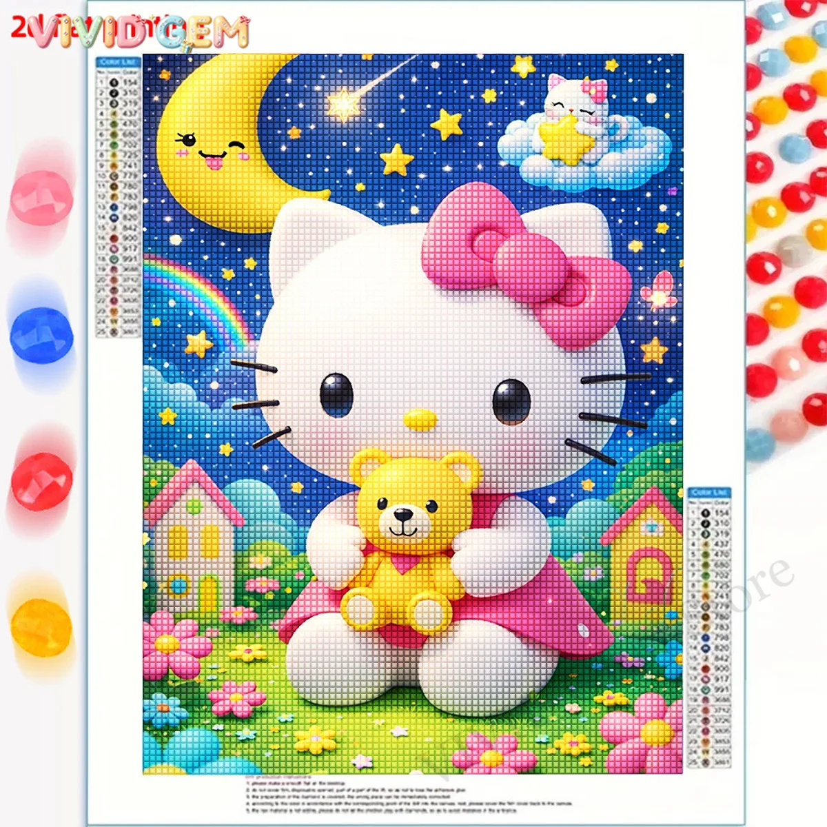 VIVID GEM New Cute Hello Kitty - огляд і ціна Resin Art For Beginners