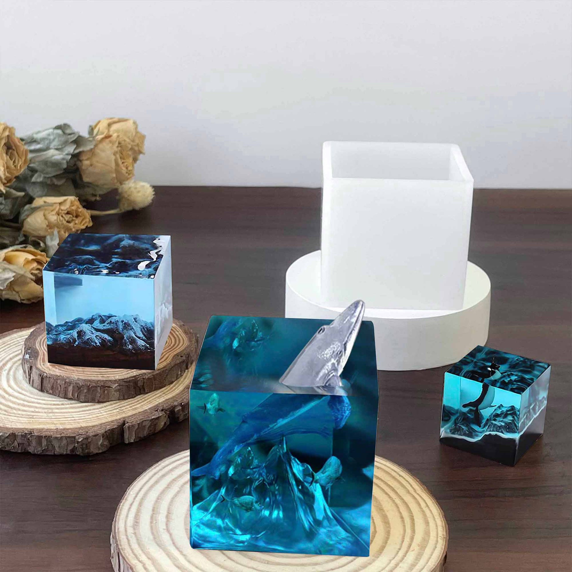 Cube Resin Mold, Clear Silicon - огляд і ціна Resin Art Cube