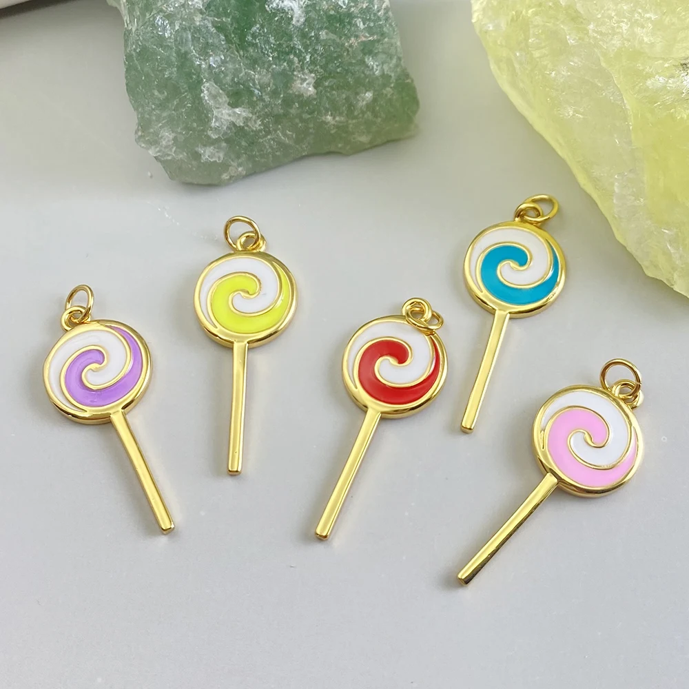 Bohemian Candy Lollipop Charm  - огляд і ціна Resin Art Necklace