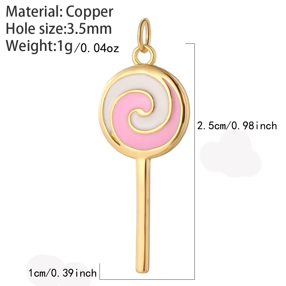 Bohemian Candy Lollipop Charm  - огляд і ціна Resin Art Necklace
