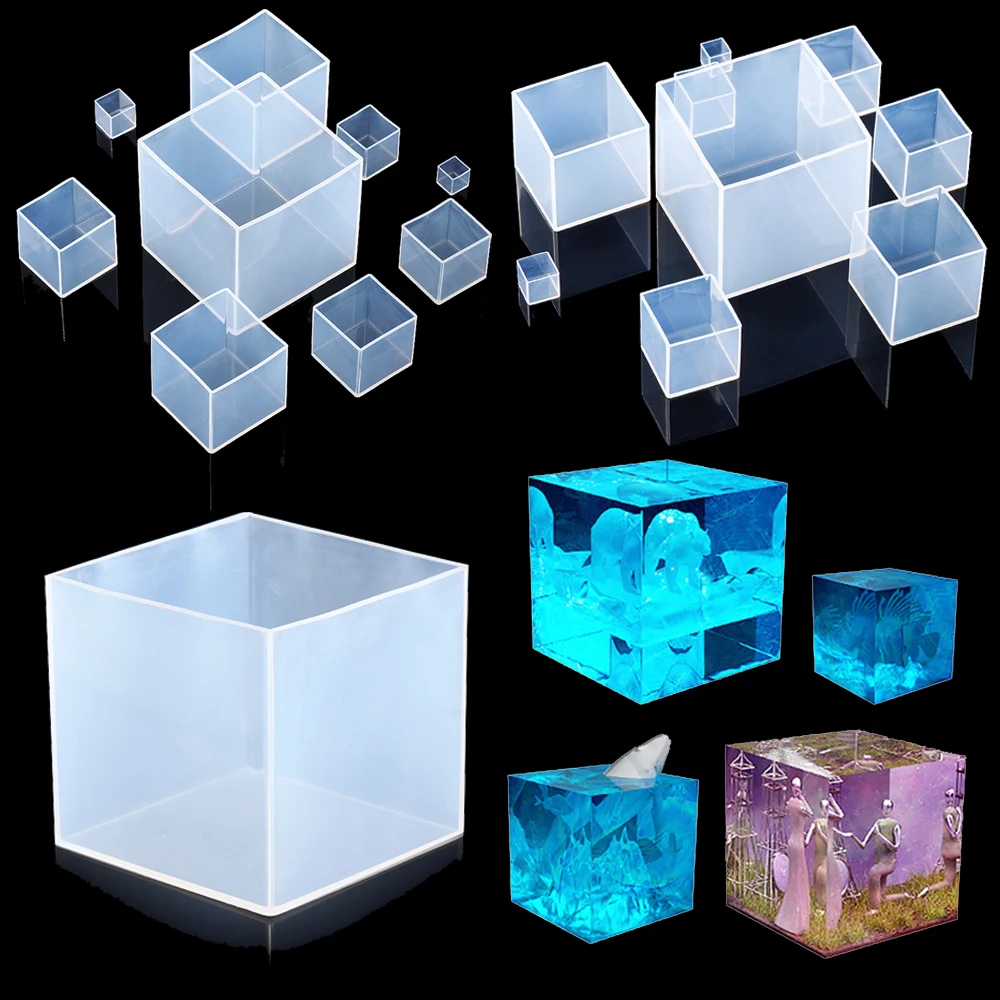Clear Silicone Cube Molds Larg - огляд і ціна Resin Art Cube