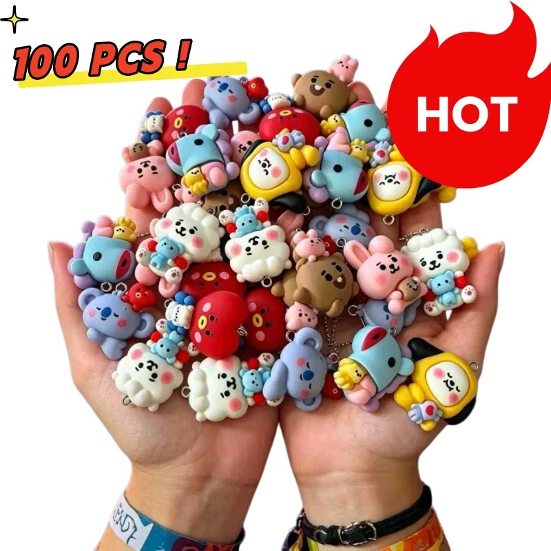 7pcs BT21 Resin Cartoon Charm  - огляд і ціна Resin Art Box