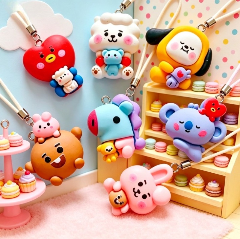 7pcs BT21 Resin Cartoon Charm  - огляд і ціна Resin Art Box