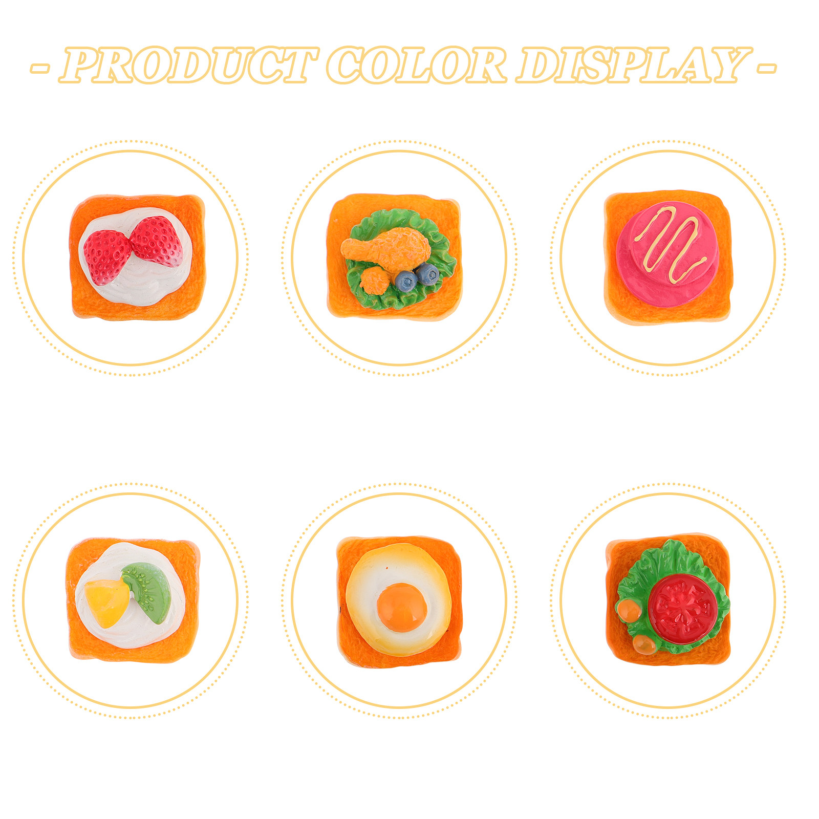 6Pcs Mini Sandwich Breakfast R - огляд і ціна Resin Art Class