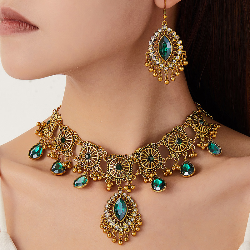 Retro Jewelry Set For Women Ho - огляд і ціна Resin Art Necklace