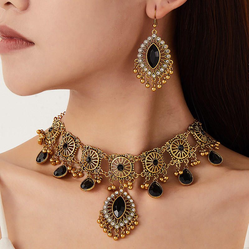 Retro Jewelry Set For Women Ho - огляд і ціна Resin Art Necklace