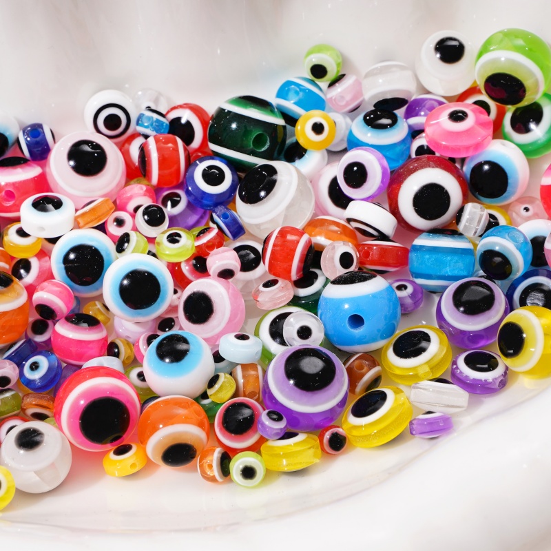 25pcs 12mm Resin Evil Eye Bead - огляд і ціна Resin Art Necklace