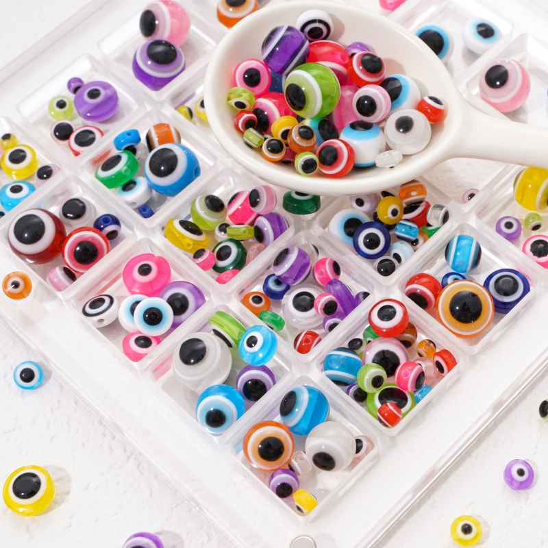 25pcs 12mm Resin Evil Eye Bead - огляд і ціна Resin Art Necklace