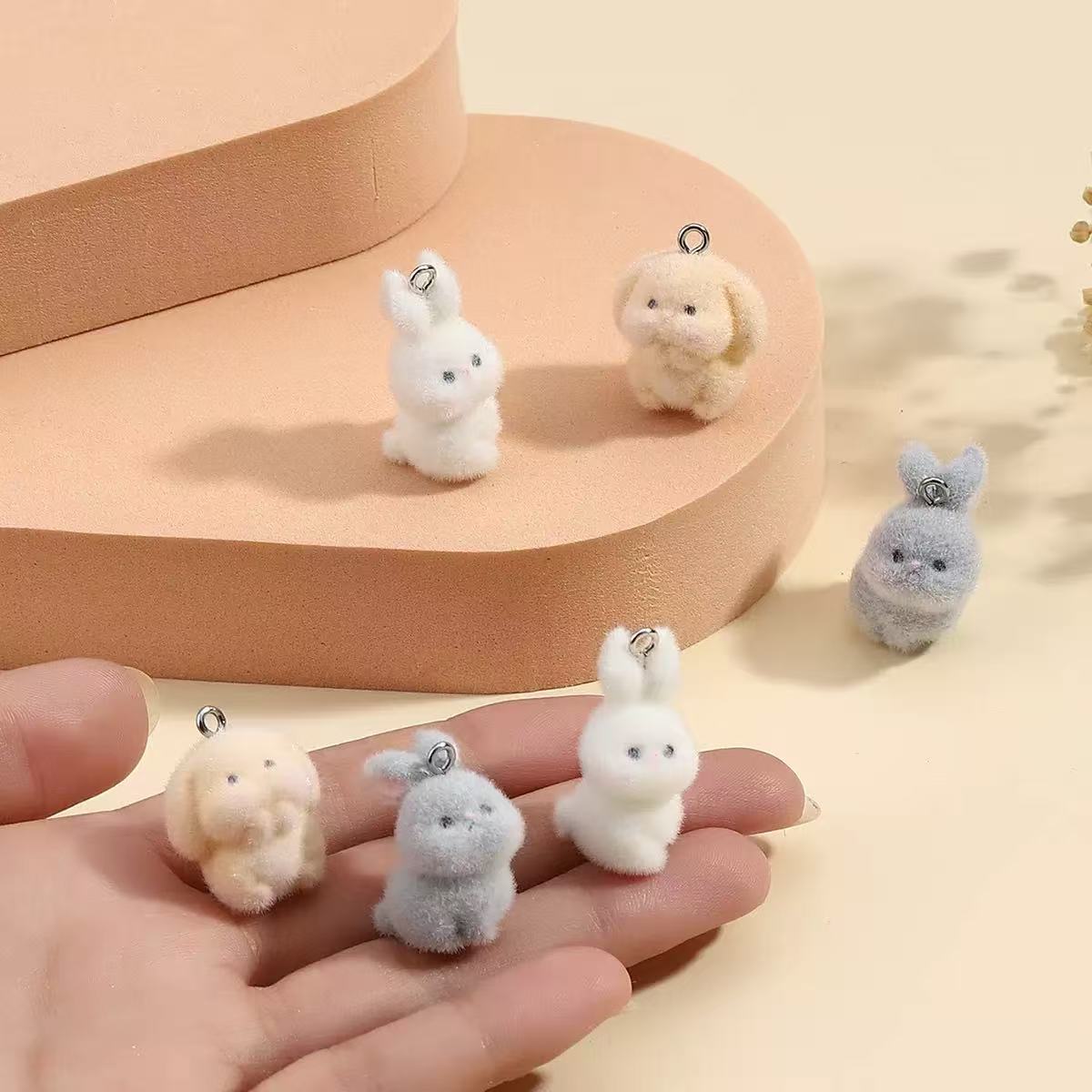 10pcs Flocking Little Rabbit R - огляд і ціна Resin Art Box